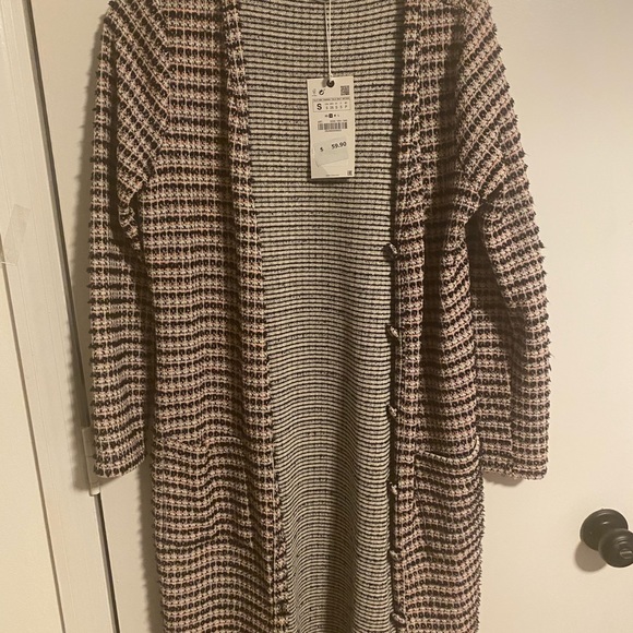 ZARA Long Sweater Dress Cardigan - Picture 6 of 7